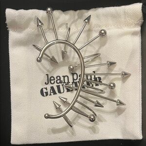 Jean Paul Gaultier Silver Spiked Ear Cuff
